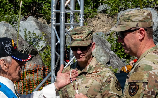 JBER senior leaders attend the Native Village of Eklutna powwow