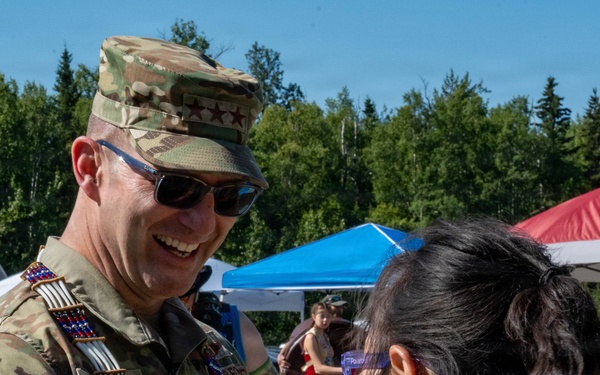 JBER senior leaders attend the Native Village of Eklutna powwow