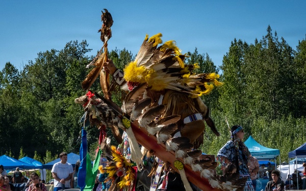 JBER senior leaders attend the Native Village of Eklutna powwow