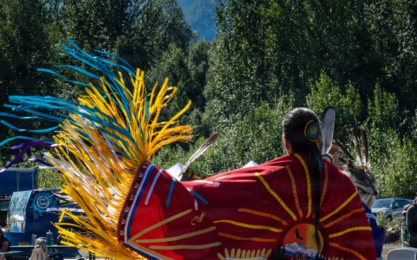 JBER senior leaders attend the Native Village of Eklutna powwow