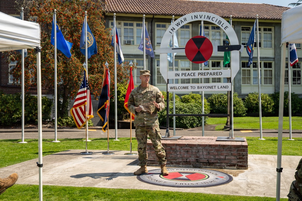 Bayonet with Honors Ceremony: Col. Andrew Knight and Col. Charles Kean