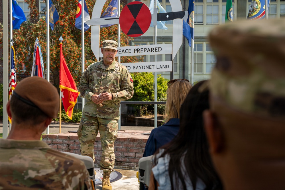 Bayonet with Honors Ceremony: Col. Andrew Knight and Col. Charles Kean