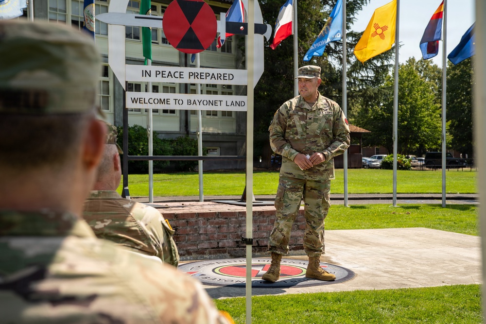 Bayonet with Honors Ceremony: Col. Andrew Knight and Col. Charles Kean