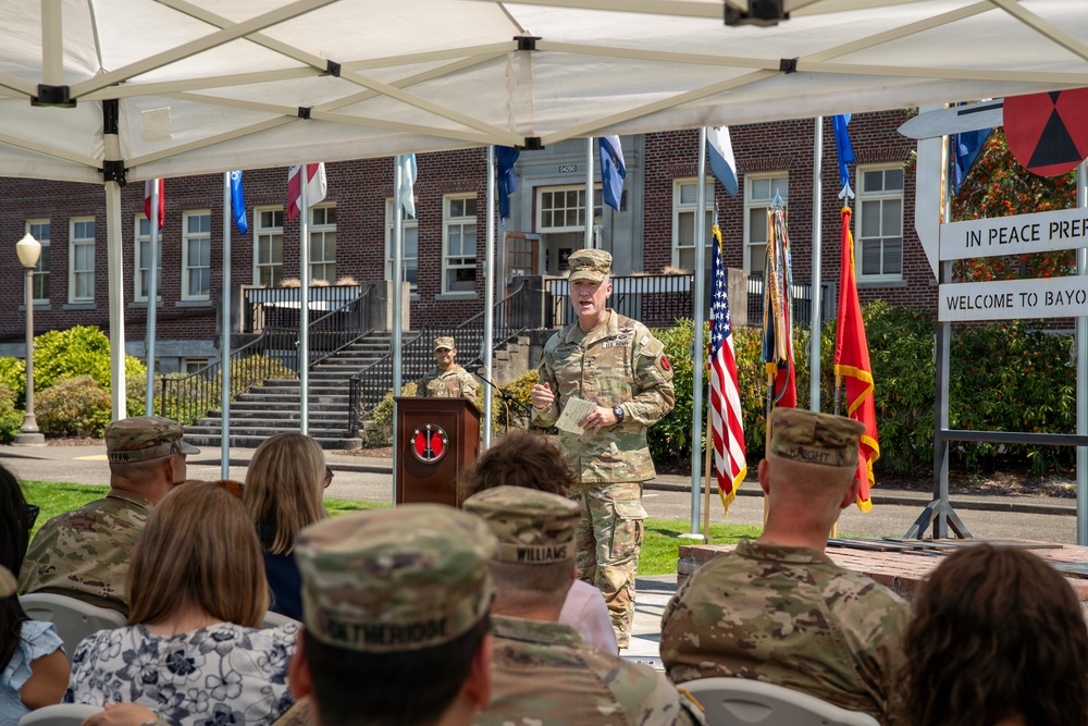 Bayonet with Honors Ceremony: Col. Andrew Knight and Col. Charles Kean