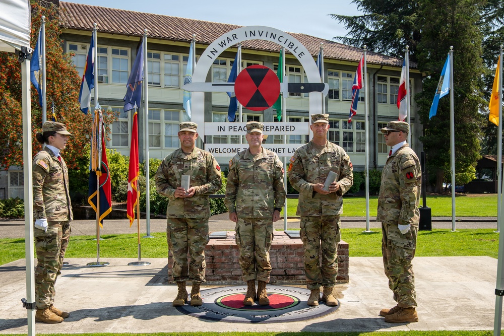 Bayonet with Honors Ceremony: Col. Andrew Knight and Col. Charles Kean