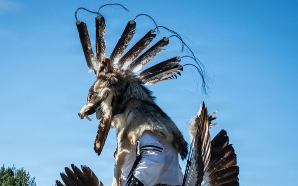 JBER senior leaders attend the Native Village of Eklutna powwow