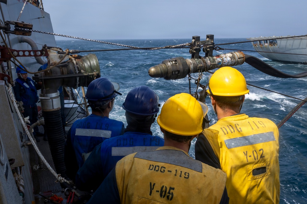 Delbert D. Black Conducts Replenishment-at-Sea with Henry J. Kaiser