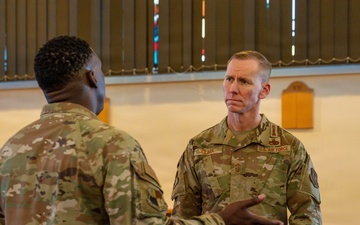 52nd Fighter Wing Command Chief Michael Clark gains insight during Wing Staff Agencies immersion tour