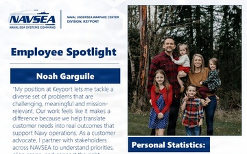 NUWC Division, Keyport Employee Spotlight: Noah Garguile