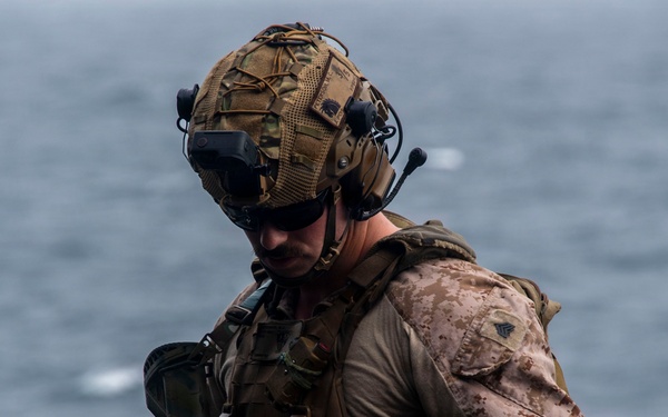 11th MEU Marines, Sailors Conduct Marksmanship Training Aboard USS Boxer