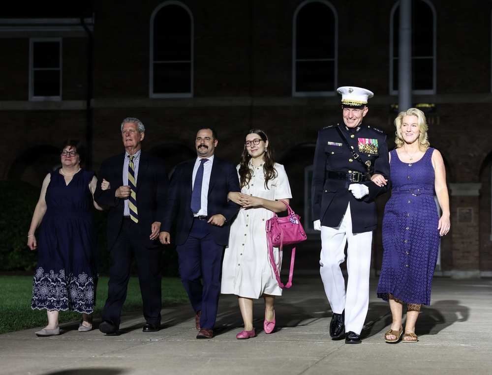 Lt. Gen. Bowers Hosts Senate Armed Services Directors for Evening Parade at Marine Barracks Washington