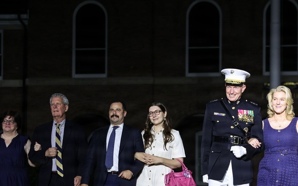 Lt. Gen. Bowers Hosts Senate Armed Services Directors for Evening Parade at Marine Barracks Washington
