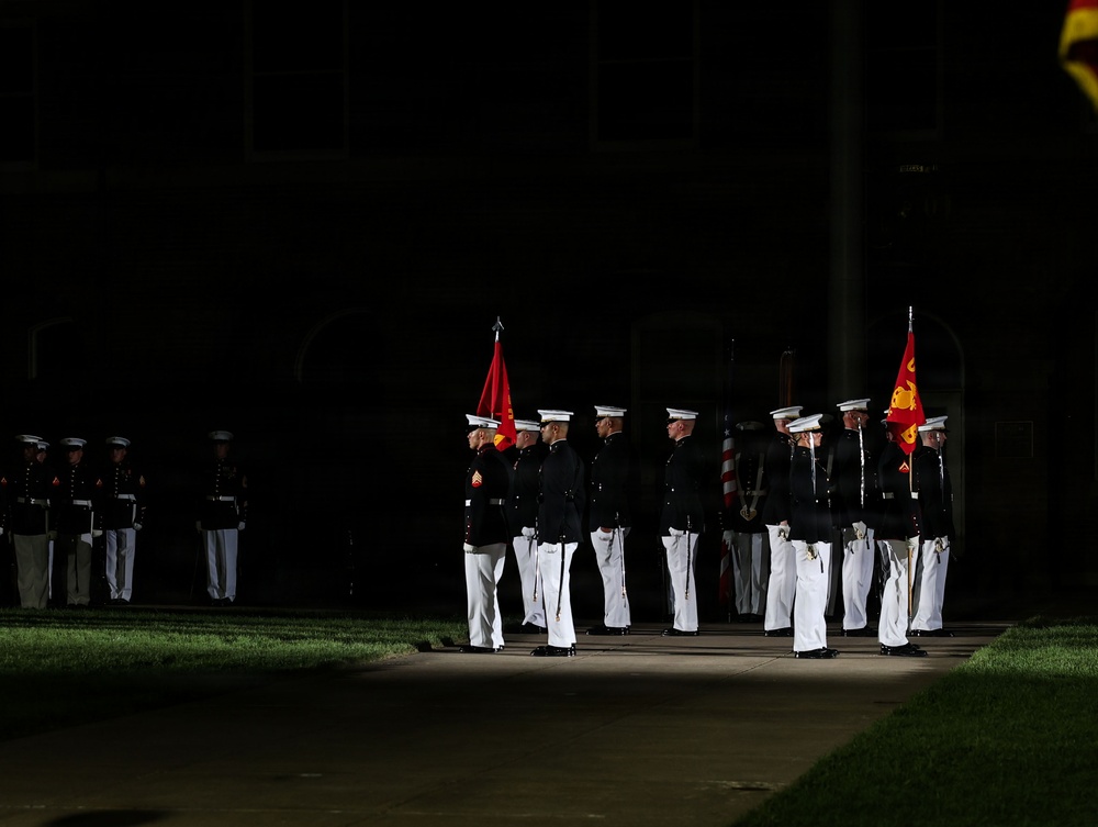 Lt. Gen. Bowers Hosts Senate Armed Services Directors for Evening Parade at Marine Barracks Washington