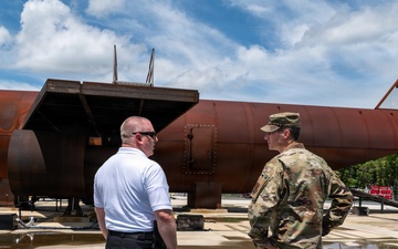 145th CES hosts brief for Wing Commander and Command Chief