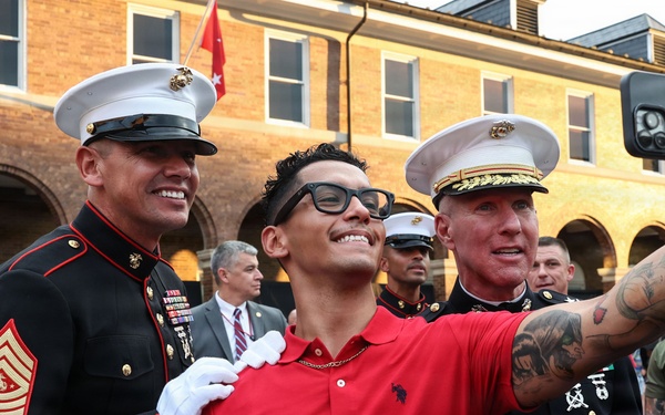 Sgt. Maj. Ruiz Engages with Pennsylvania Recruiters Prior to Evening Parade at 8th &amp; I