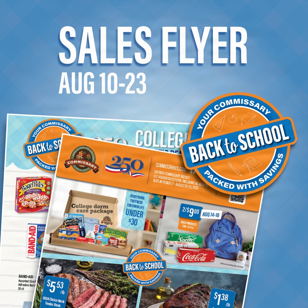 Back to school savings start here: Your Commissary helps military families prepare  for college and beyond