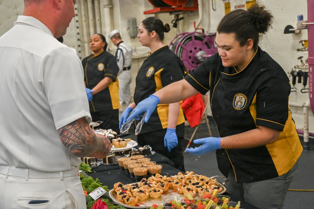 CS3 Madison Heard Serves Food During CNO Reception