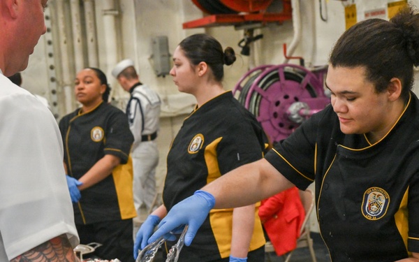 CS3 Madison Heard Serves Food During CNO Reception