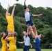 The Air Force Women’s Rugby Team takes the field at the Armed Forces Rugby Championship