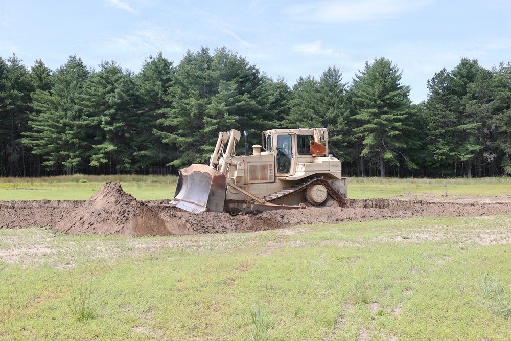 Creating a protective berm for future training