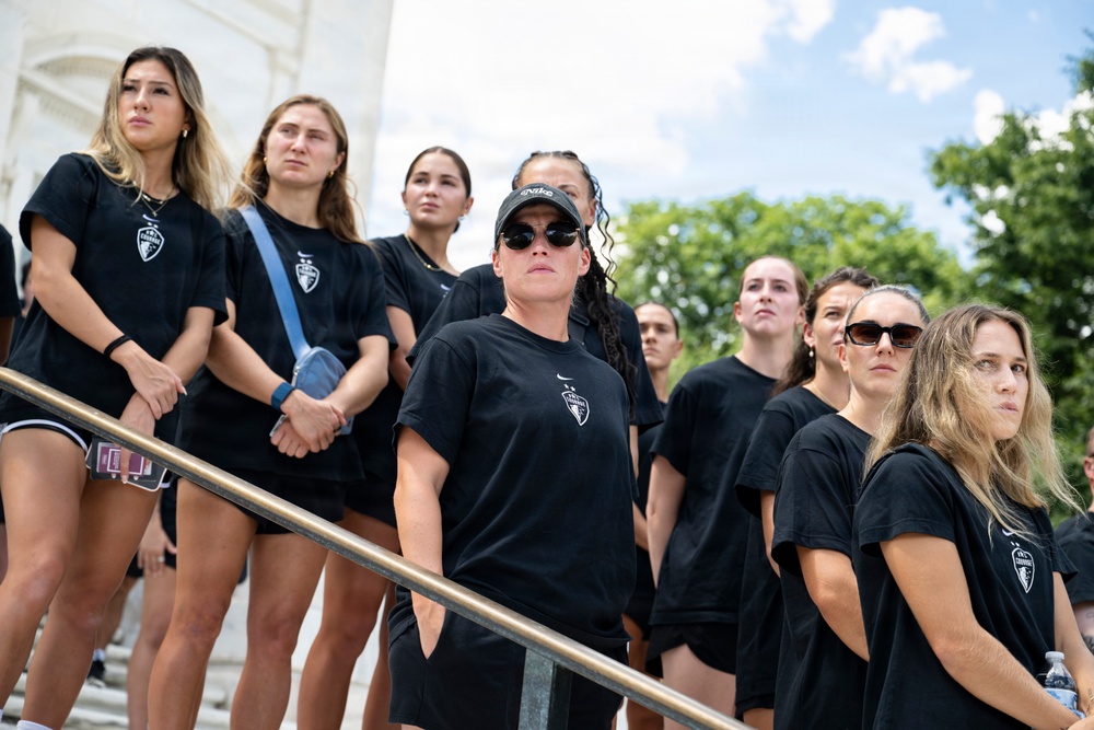 Players and Staff of the North Carolina Courage Visit ANC
