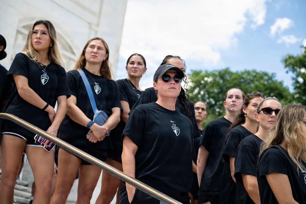 Players and Staff of the North Carolina Courage Visit ANC