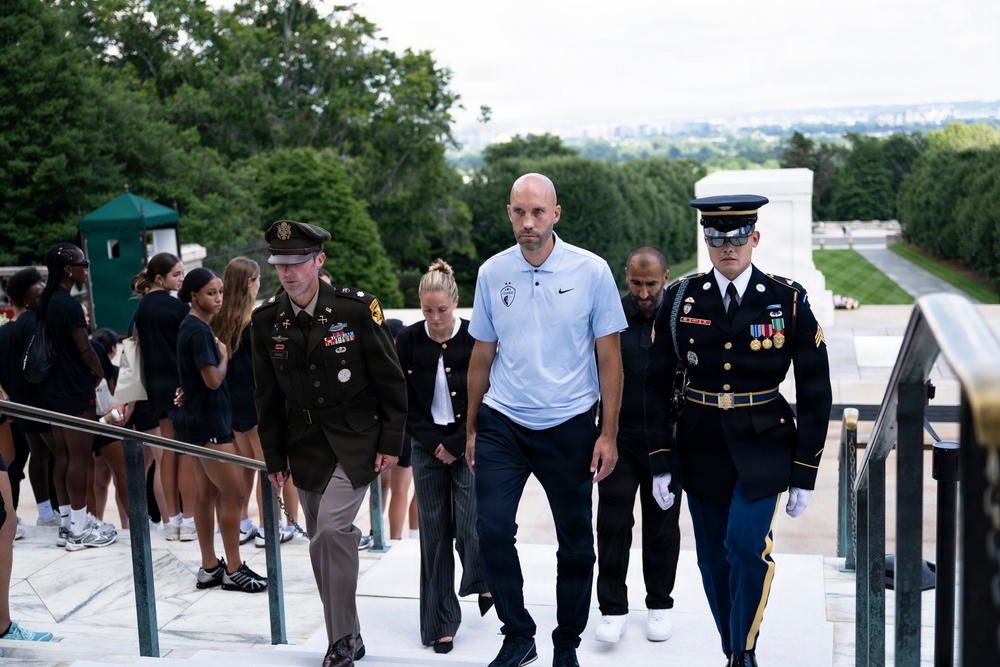 Players and Staff of the North Carolina Courage Visit ANC