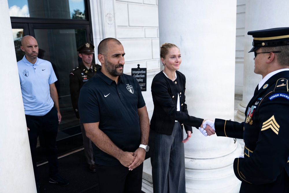 Players and Staff of the North Carolina Courage Visit ANC