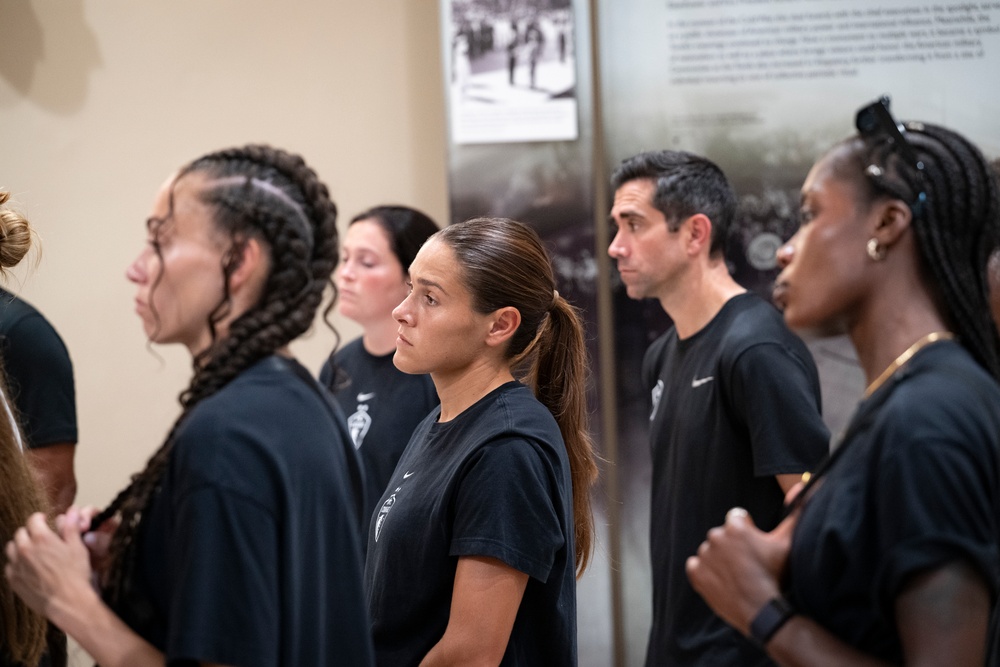 Players and Staff of the North Carolina Courage Visit ANC