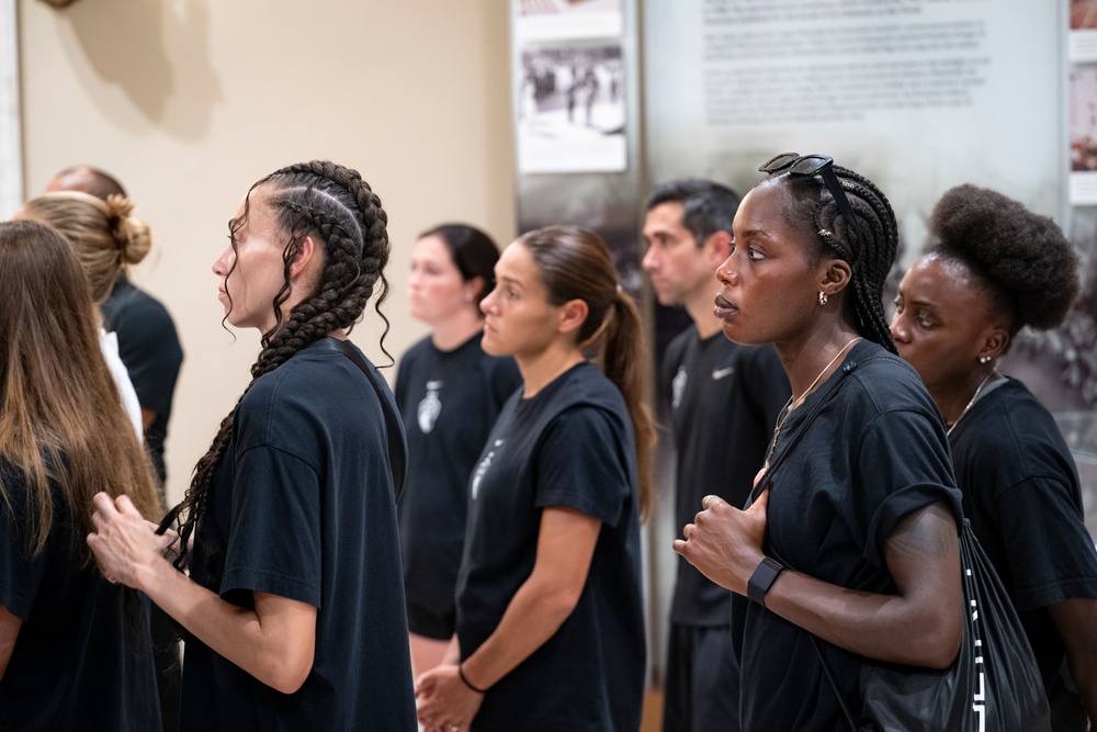 Players and Staff of the North Carolina Courage Visit ANC