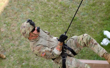 Army Reserve Engineers conduct rappelling training during Northern Strike 26-2