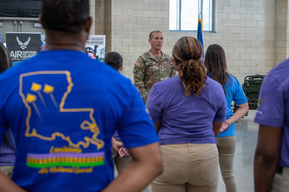 Gen. Nordhaus and SEA Raines Visit Louisiana National Guard