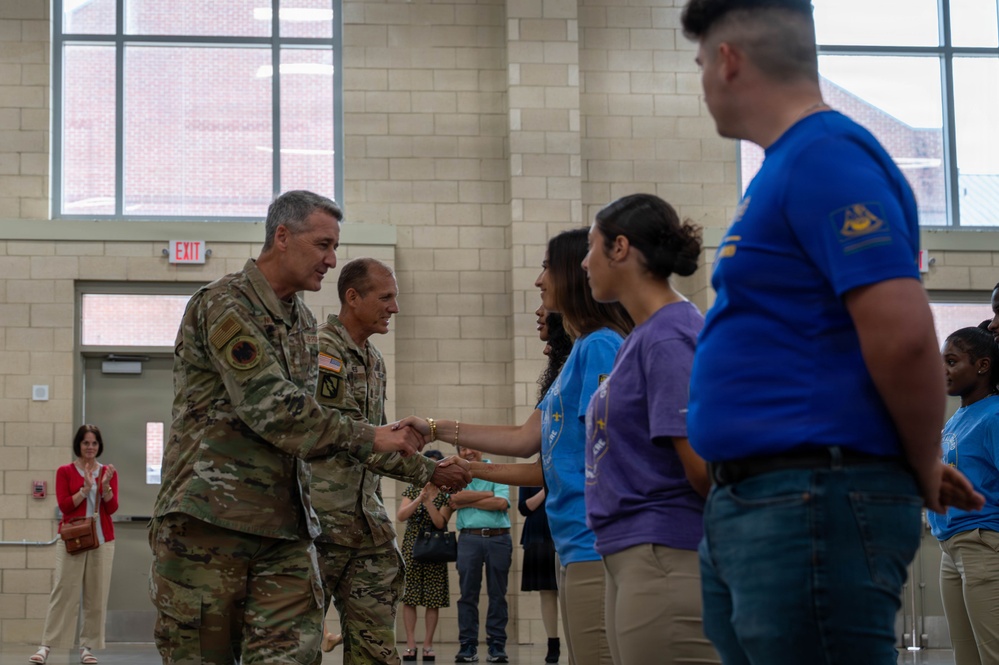 Gen. Nordhaus and SEA Raines Visit Louisiana National Guard