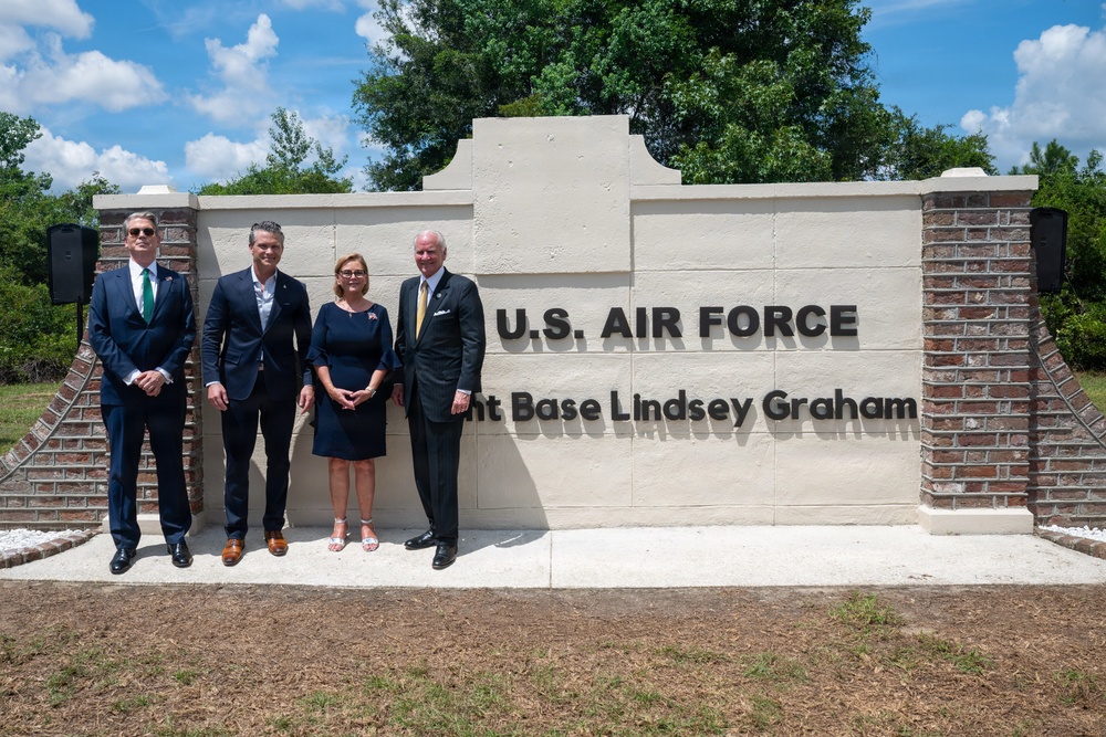 Leaders Christen Joint Base Lindsey Graham
