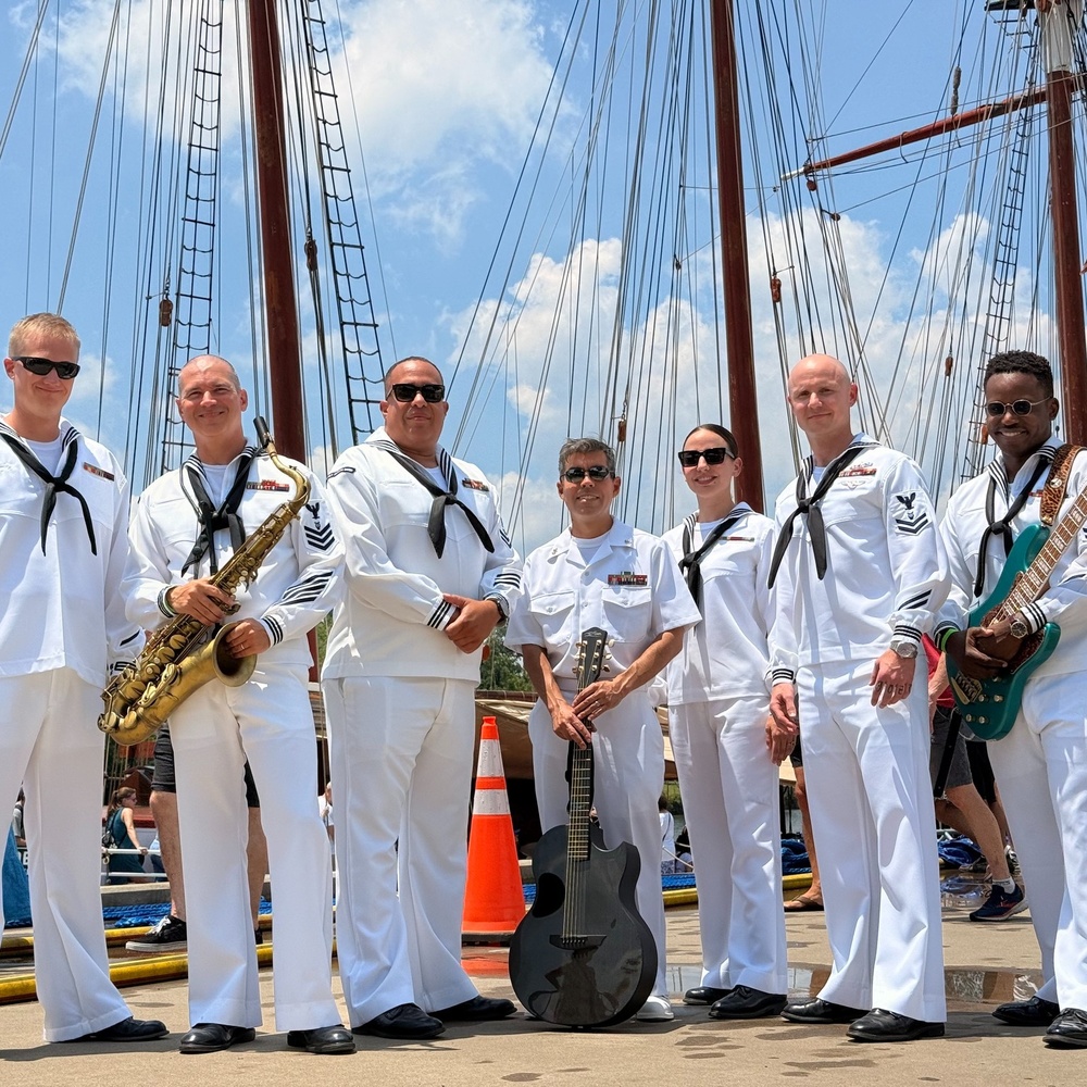 The U.S. Fleet Forces Band Performs During Sail250 Festivities in Virginia