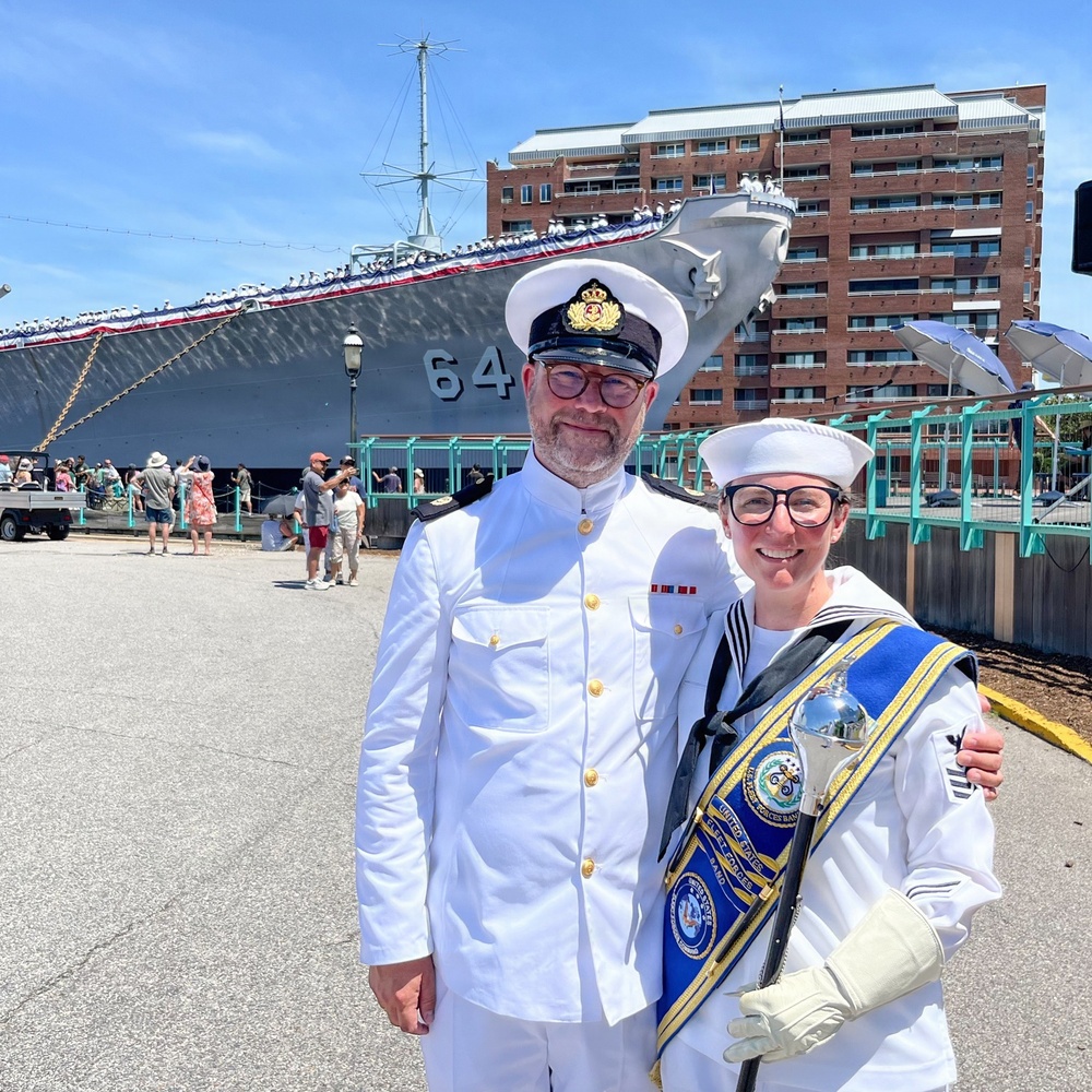 The U.S. Fleet Forces Band Performs During Sail250 Festivities in Virginia