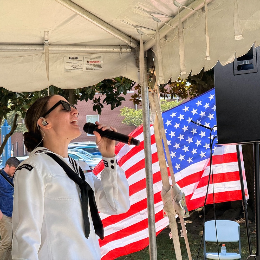 The U.S. Fleet Forces Band Performs During Sail250 Festivities in Virginia