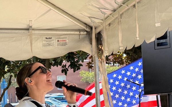 The U.S. Fleet Forces Band Performs During Sail250 Festivities in Virginia