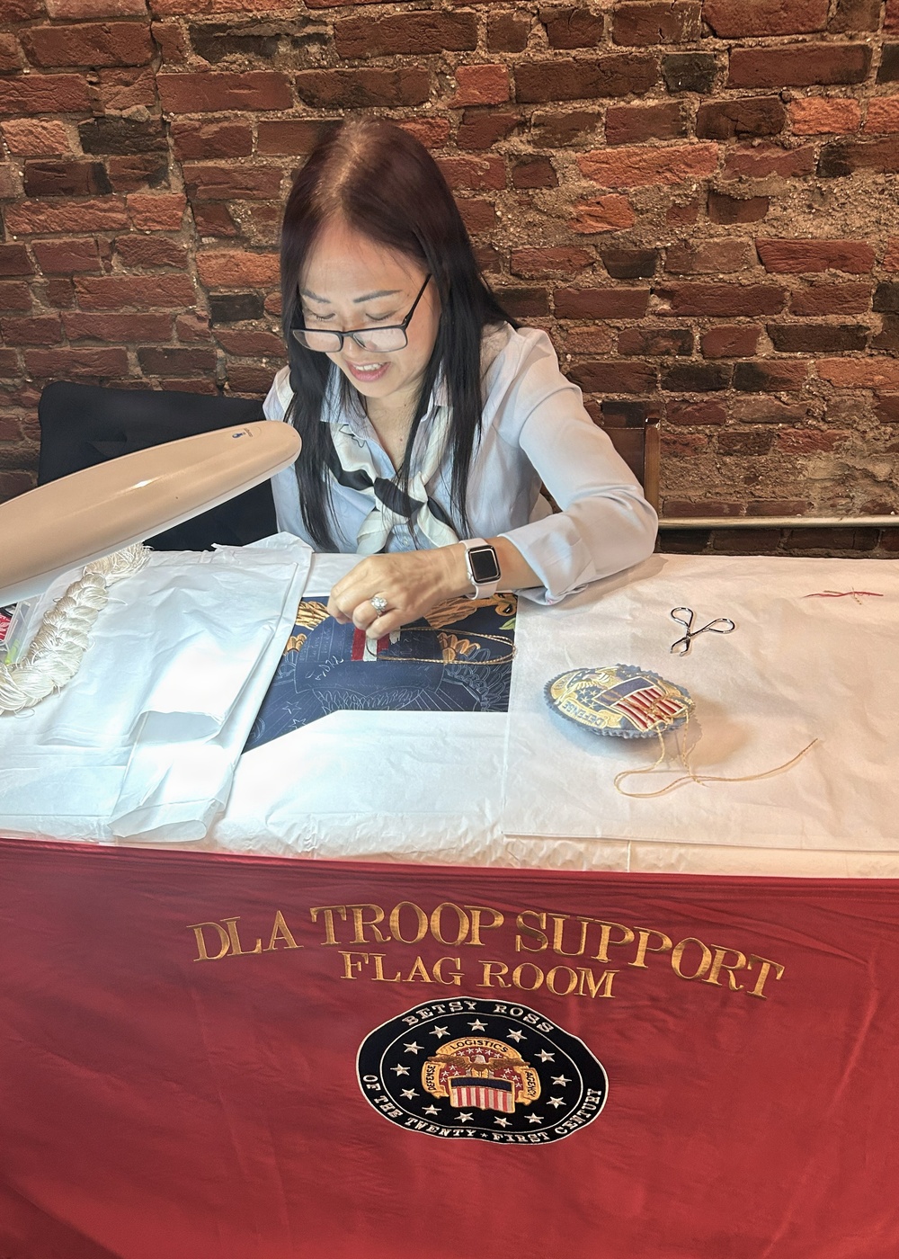 DLA Troop Support embroiderers celebrate 250 years of American flag making at Betsy Ross House