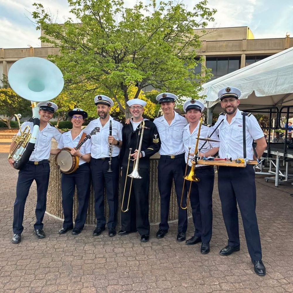Musician 1st Class Benjamin Fodor Performs with the French Band "Mystique"