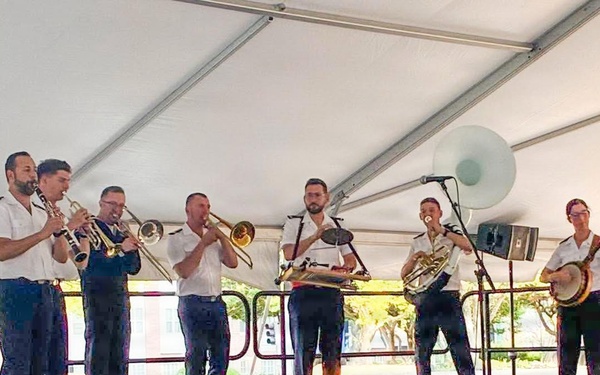 Musician 1st Class Benjamin Fodor Performs with the French Band "Mystique"