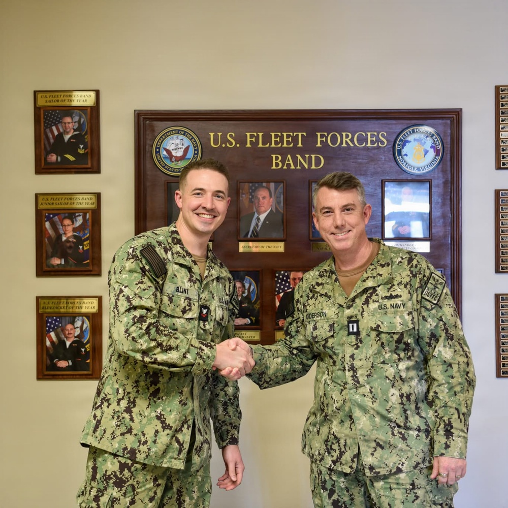 Musician 2nd Class Kohl Blint Reenlistment