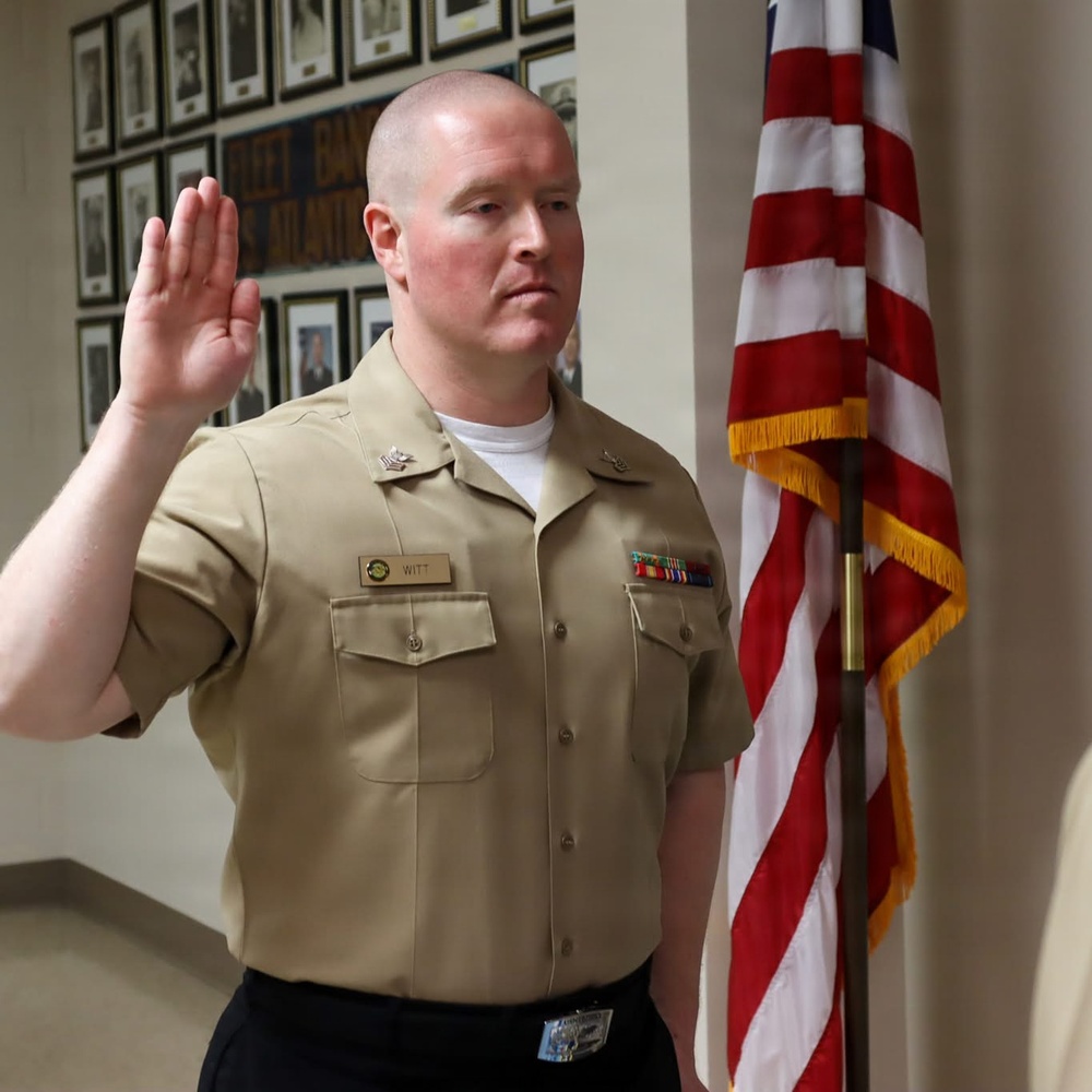 Musician 1st Class Jordan Witt Reenlistment