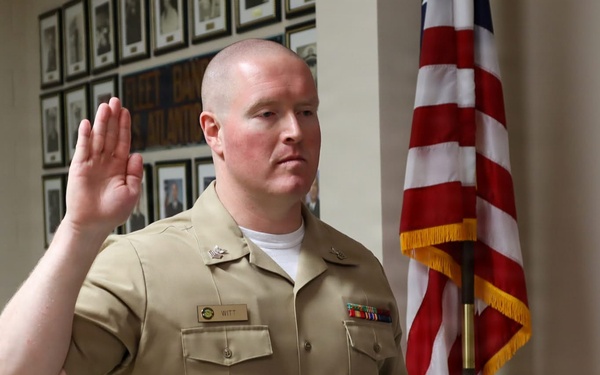 Musician 1st Class Jordan Witt Reenlistment