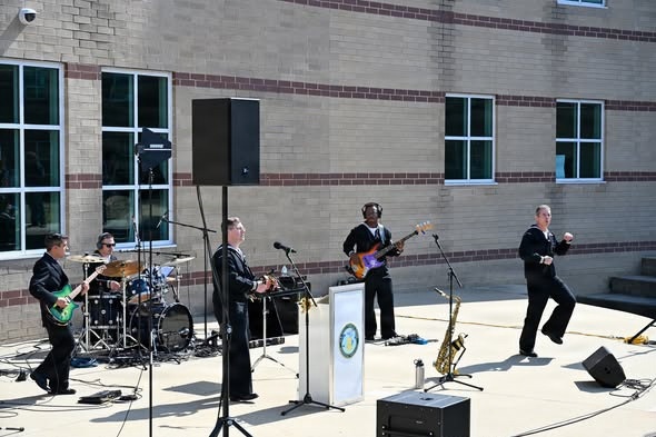 The U.S. Fleets Forces Band Performs at King's Fork High School
