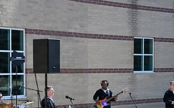 The U.S. Fleets Forces Band Performs at King's Fork High School