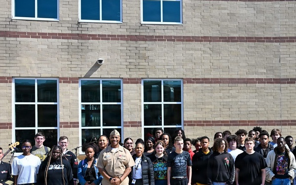 The U.S. Fleet Forces Band Performs at King's Fork High School