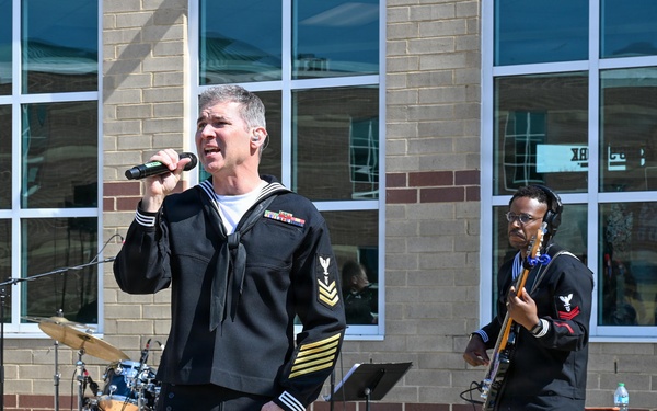The U.S. Fleet Forces Band Performs at King's Fork High School