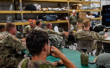 Civil engineers conduct drone warfare and land navigation training