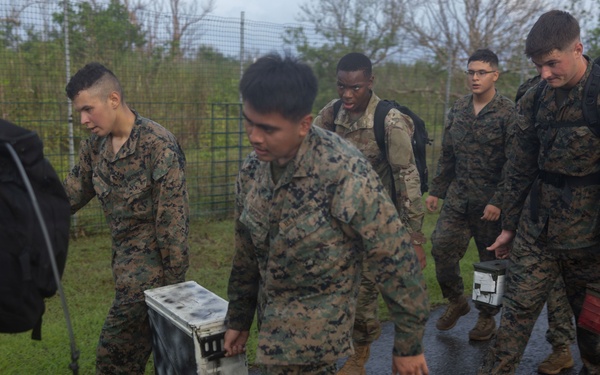 Corporal’s Course 4-26 simulated casualty evacuation and resupply PT